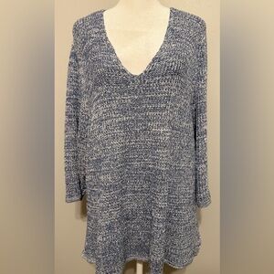 J. Jill Slub-Textured Ribbed Sweater - Size 2X